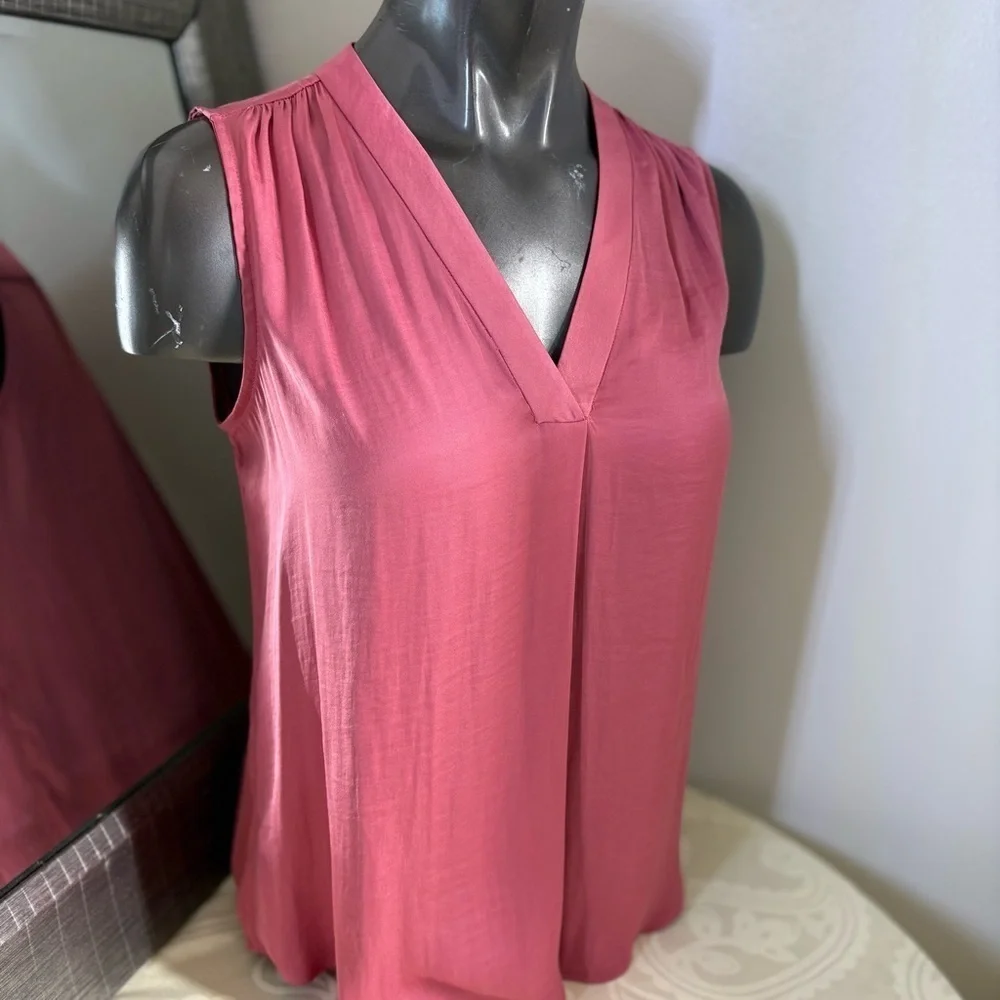 Vince Camuto Orange Sleeveless Relaxed Blouse